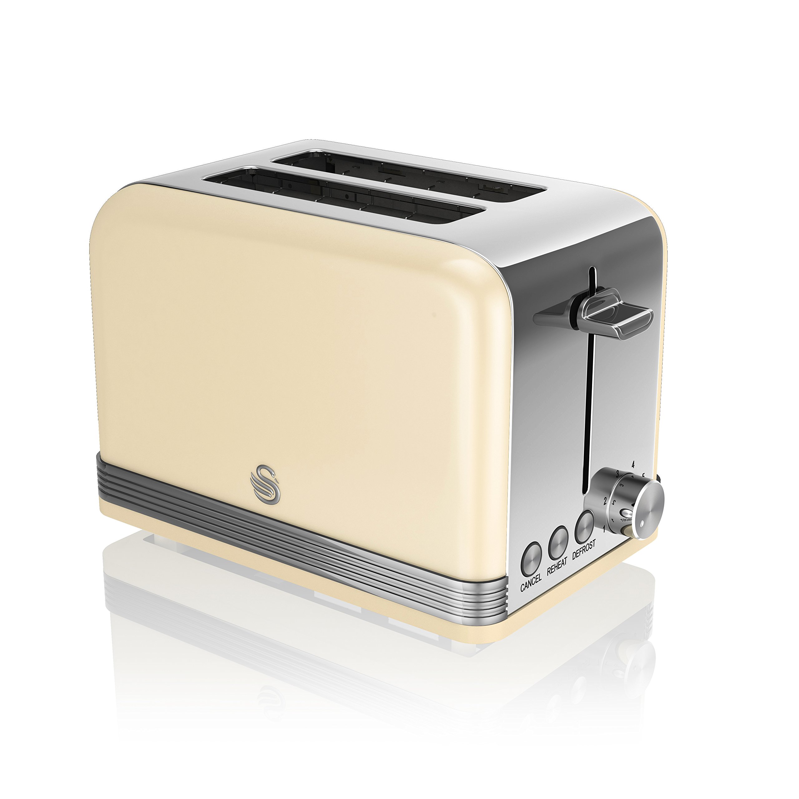 Swan 2 Slice Retro Toaster (Cream)