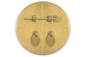 Hardware Philosophy Classic Round Brass Cabinet Face Plate Backplate Hardware 6.2"