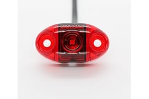 TecNiq, Inc LED Oval Surface Mount Side Marker Light - USA Made with, PC Rated (Red)