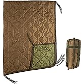 USGI Industries Military Woobie Blanket | Thermal Insulated Camping Blanket, Poncho Liner | Large, Portable, Insulation, Water-Resistant, for Hiking, Survival | Compression Carry Bag