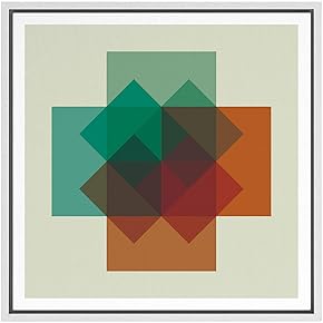 SIGNWIN Framed Canvas Wall Art Yellow, Orange, Brown...