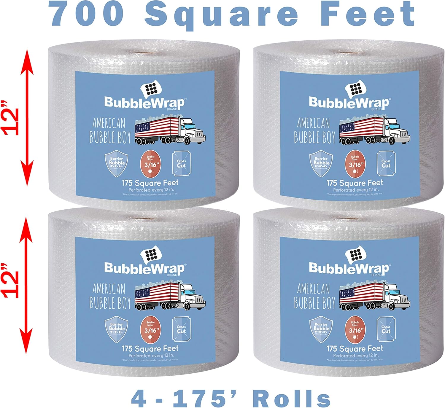 American Bubble Boy Bubble Wrap Bundle for Packing, Shipping, Moving