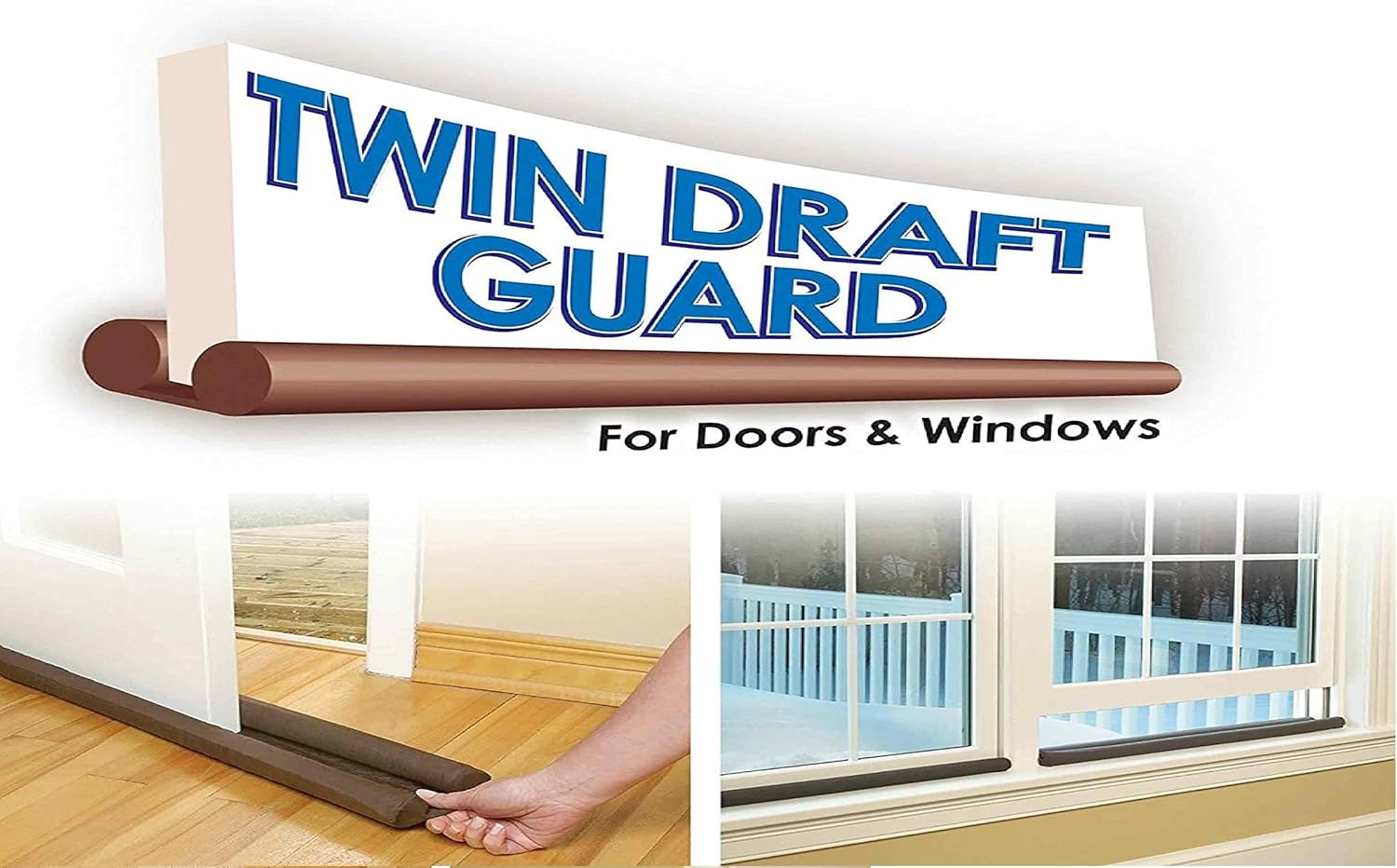 NYAL ENTERPRISE Twin Door Draft Guard to Stop Unwanted Light and Stop