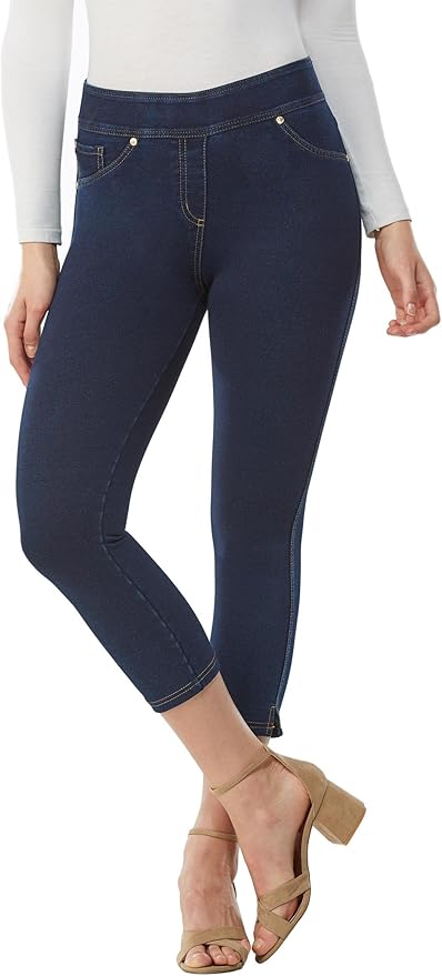 Nygard Women's Petite Slims INDIGO Capri Indigo at Amazon Womenâs Clothing store