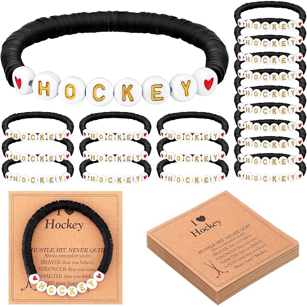 Eishockey-Kosmetiktasche 4er-Set – Mit Love-Motiv, Reißverschluss, Für Make-up & Kleinkram