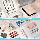 Yafe 6 Pack Adjustable Drawer Dividers 11.8-19.7 in Transparent Plastic view 5