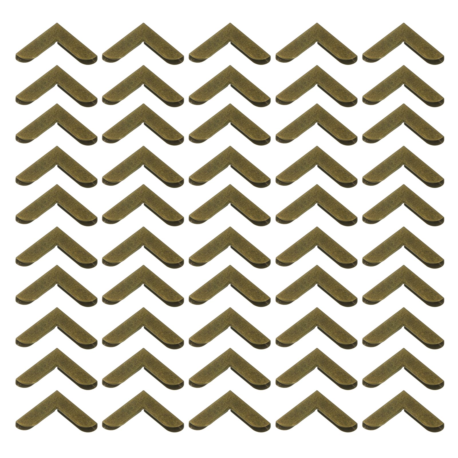 PATIKIL 20mm Metal Book Corners, 60pcs Photo Corners Book Corners Protector Retro Metal Decorative for Crafting Scrapbook Photo Album Book Binding, Bronze
