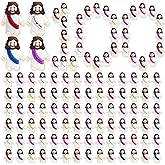 TFengfly Little Jesus Figures Small Easter Jesus Loves You Toys Colorful Mini Rubber Jesus Miniatures to Hide and Seek Religious Gift Party Favors Easter Egg Stuffers (100)