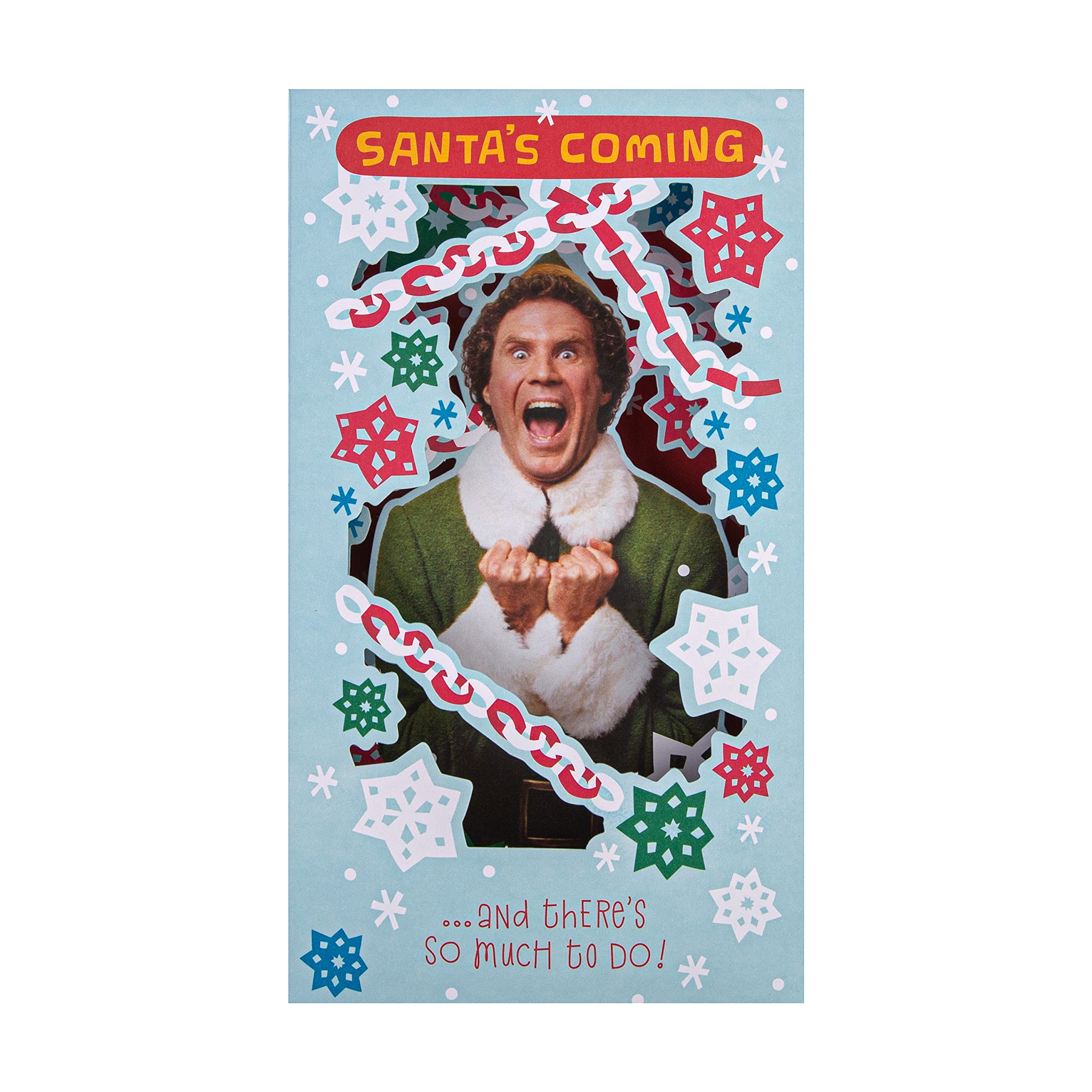 Hallmark Christmas Card - Funny 3D Warner Bros Elf Design