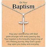 UPROMI Faith, Love & Blessings – Baptism & Confirmation Gifts Infinity Cross Necklace for Women & Girls, Christian Jewelry