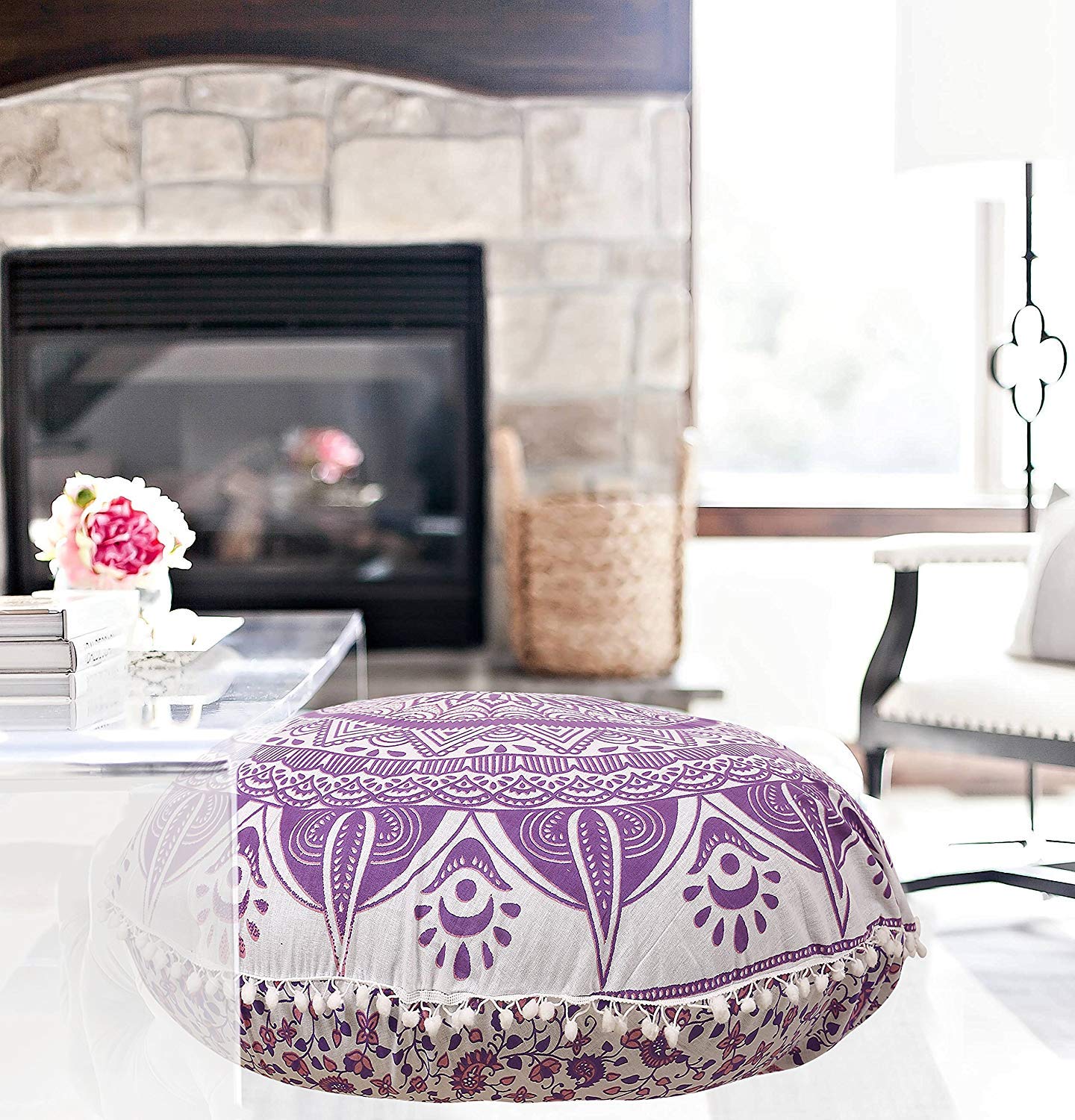 fireplace floor pillows