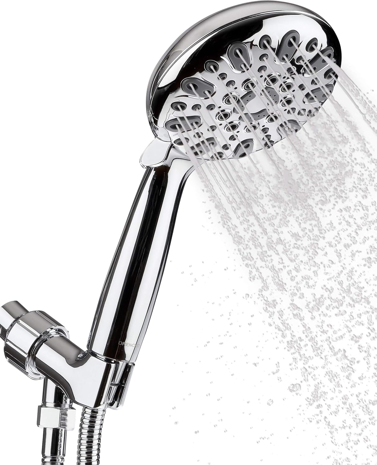 Shower Head Hand Held 6 Spray Settings w/ Hose, Adjustable Mount