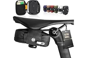 Lumiere & Co. Falcon Magnetic Saddle Bag – 0.37L Ultra Small Bike Bag, Fast Magnetic Buckle Attachment | Road Cycling-Specific Bike Seat Bag (Black, Ultra Small)