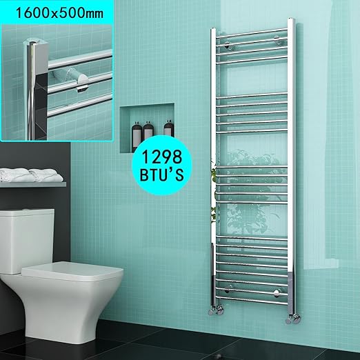 1600 x 500 mm Straight Towel Rail Radiator Bathroom Heated Towel