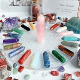 XIANNVXI 20 Pcs Healing Crystals Set Pointed Wands Assorted Stones, Gift Box view 5