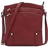 ALYSSA Triple Zip Pocket Large Crossbody Bag