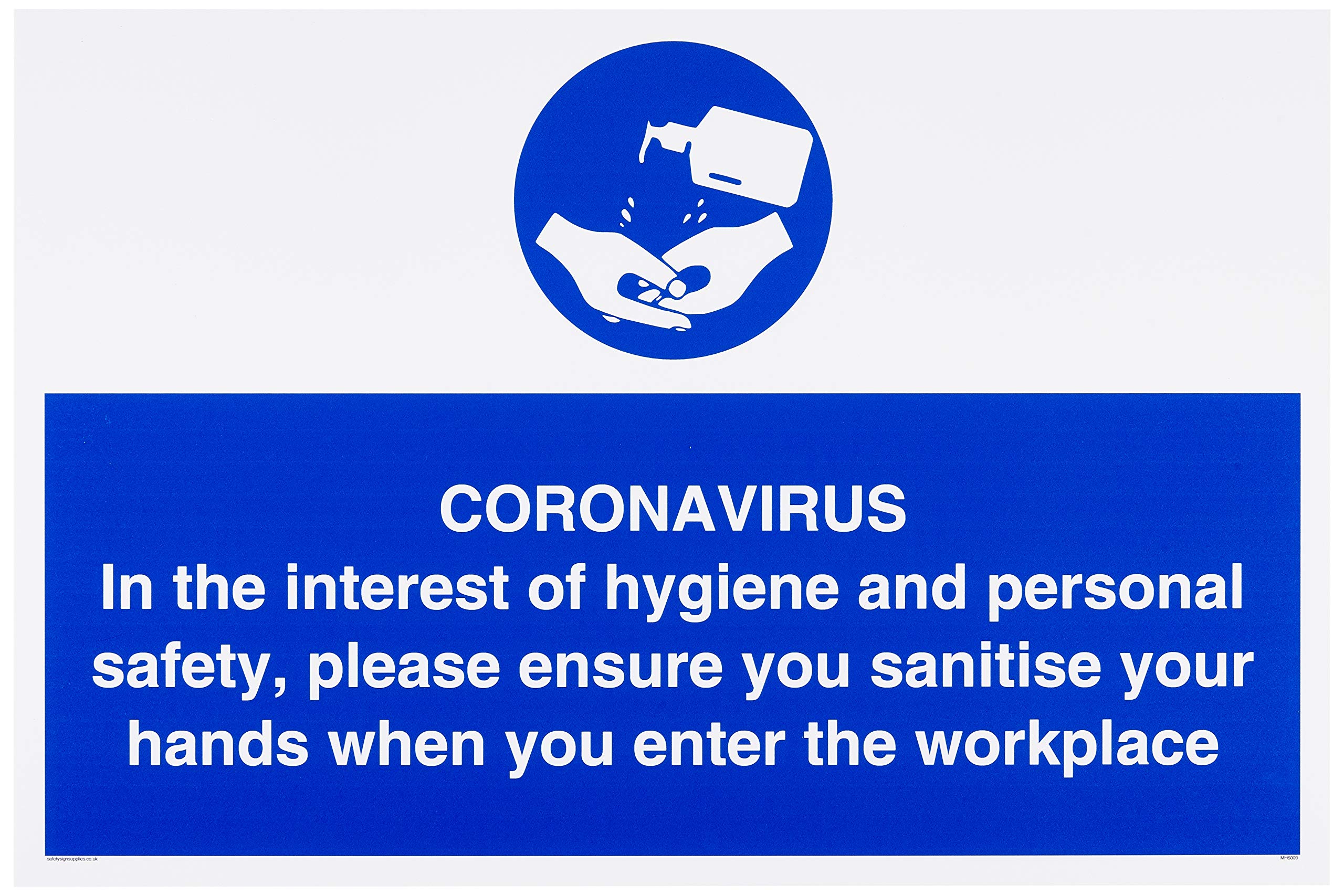 CORONAVIRUS In the interest of hygiene and personal safety, please ensure you sanitise your hands