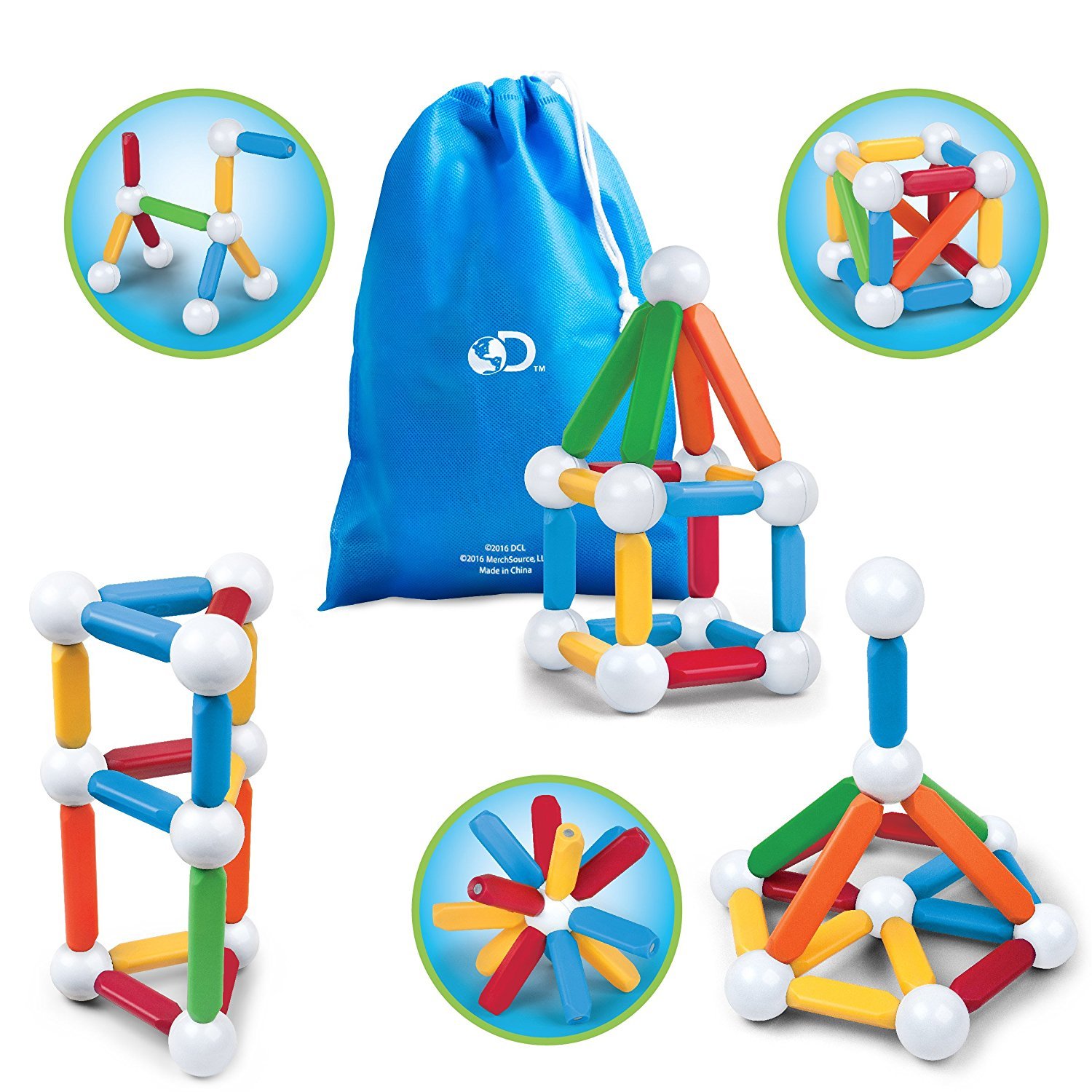 discovery magnetic blocks 51 piece set