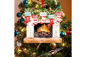 Personalized 2025 Christmas Ornaments Customized 1-8 Names Christmas Tree Decorations Fireplace Cape Ornaments with Names