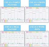 POPRUN 2 Pack A3 Whiteboard Fridge Wall Planner Weekly Monthly Organiser view 7