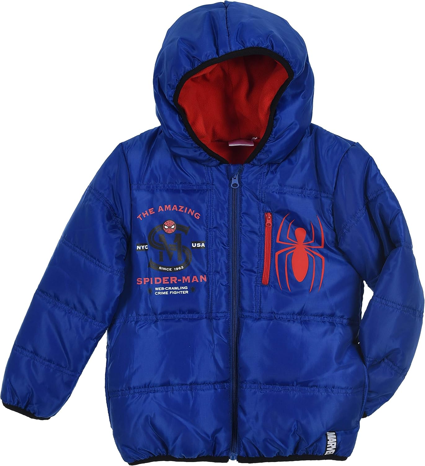 Spiderman Boys Down Jacket Blue Amazon.co.uk Clothing
