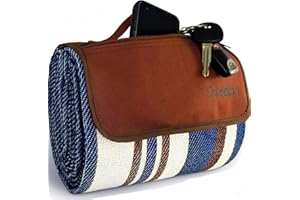 scuddles 60" x 80" Extra Large Outdoor Picnic Blanket – Waterproof, Foldable Travel Mat for Beach, Camping, Grass, Lawn, Park – Dual Layer, Sand-Free, Soft Throw Rug Fits 4 Adults, Summer Accessories