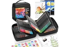 COOL BANK 120 Pack Colored Pencils for Adult Coloring Books, Soft Core Oil Based Color Pencils with Sketch Book, Color Book, Art Supplies with Zipper Case, Gifts for Kids, Adults, Artists, Professionals