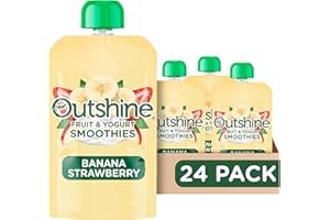 OUTSHINE SMOOTHIE Outshine Fruit & Yogurt Smoothie Banana Strawberry, Smoothie Pouch, On The Go Snack, 24PK