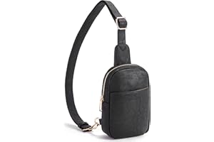 Telena Fanny Packs for Women Small Crossbody Sling Bag Chest Bag for Women Men Teen Girls Black