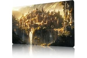 AIRCBC MTG Playmat Non-Slip Rubber Backing Printing Commander Board Game Desk Mat Duel Mat TCG PTCG Playmat 24x14 inches and Free Storage Bags (Castle)