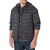 Amazon Essentials Men's Regular-Fit Lightweight Water-Resistant Hooded Puffer Vest