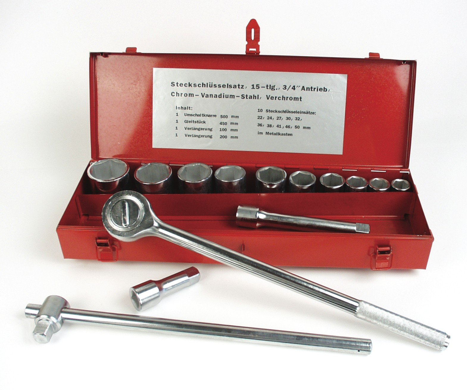 Mannesmann 3/4-inch Socket Set (15 Pieces)