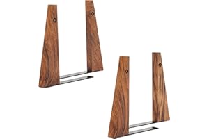 TILISMA Walnut Bookends for Shelves | Wood Book Ends for Heavy Books | Handmade Wooden Bookend for Shelf | Decorative Book End Heavy Duty | Modern Book Separator Stopper | Gifts for Readers (2 Pair)