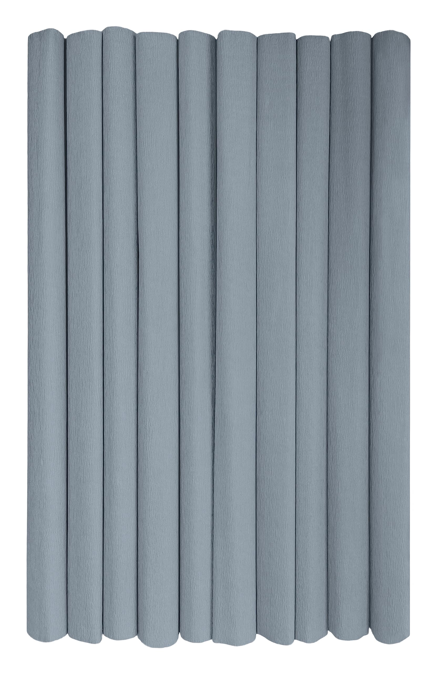 Interdruk - Crepe Paper Rolls for Kids, DIY and Decorations - Pack of 10 Reels (50cm x 200cm, 28g/m2) - 29 Grey
