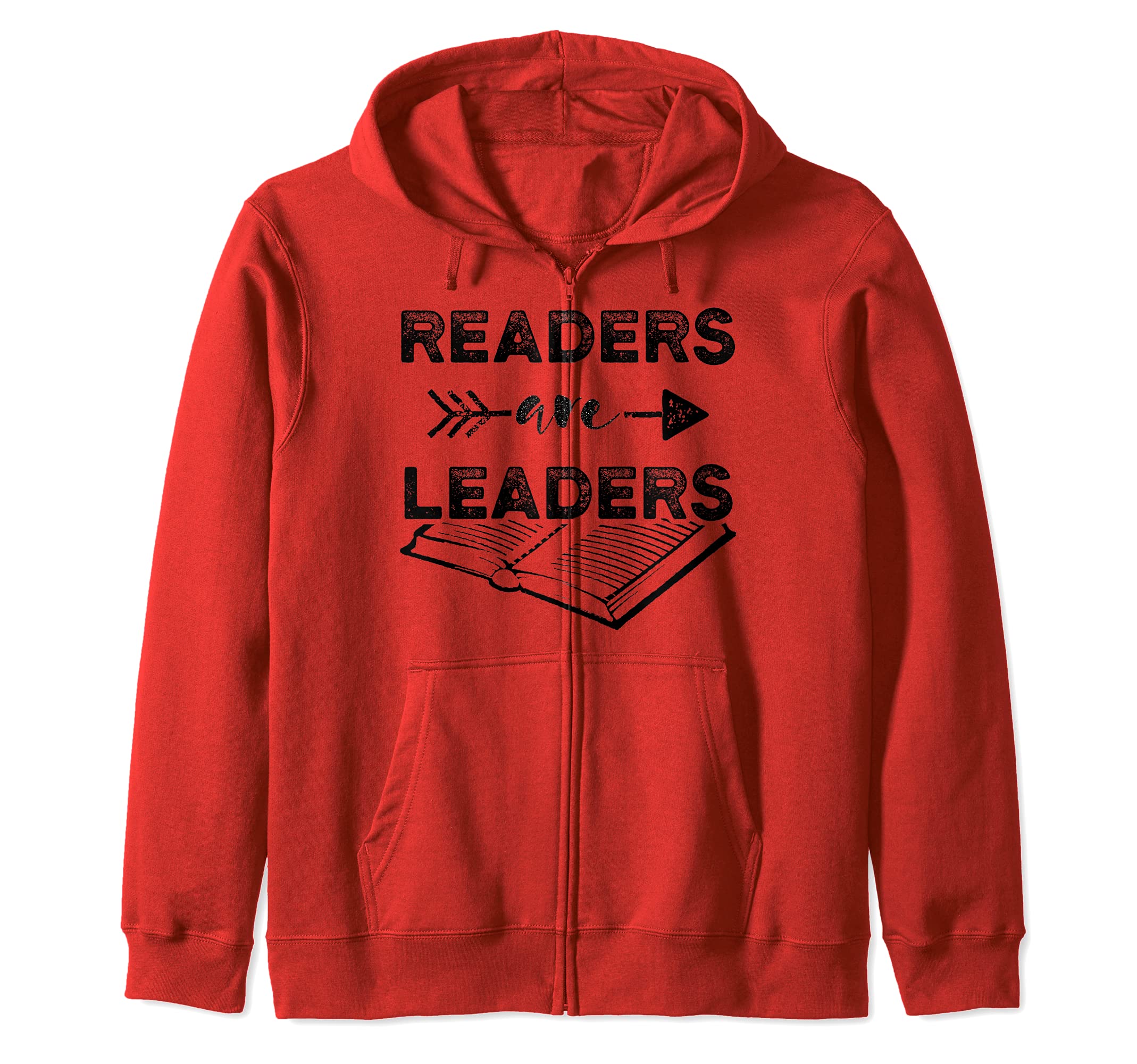 Readers Are Leaders Book Lover Reading Zip Hoodie
