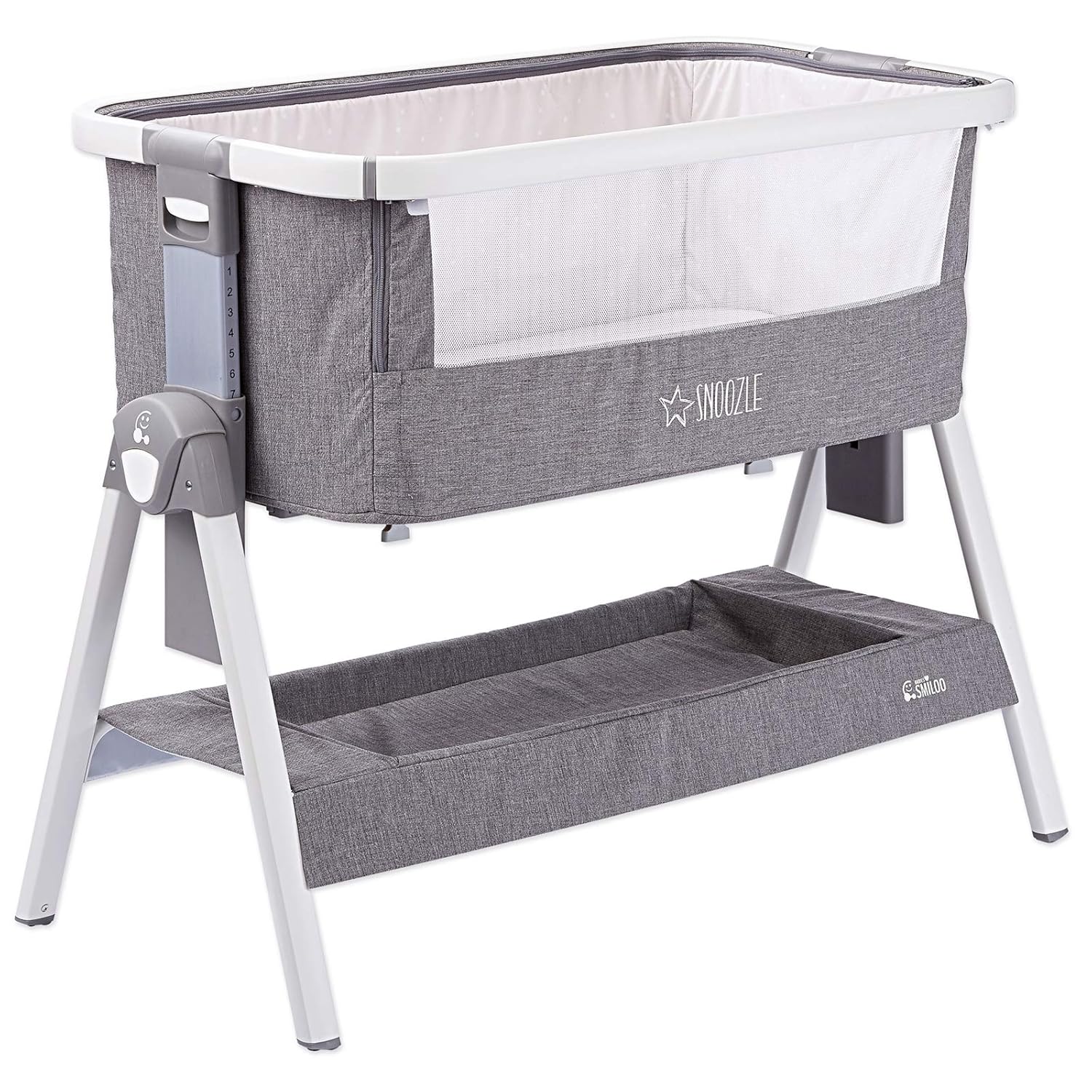 Gesslein Reise-Beistellbett Smiloo Snoozle white - taube