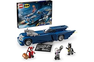 LEGO DC Batman: Batman with The Batmobile vs. Harley Quinn & Mr. Freeze Building Set, Batmobile Toy from The Animated TV Series for Kids, Batman Car Gift for Boys and Girls Ages 8 and Up, 76274