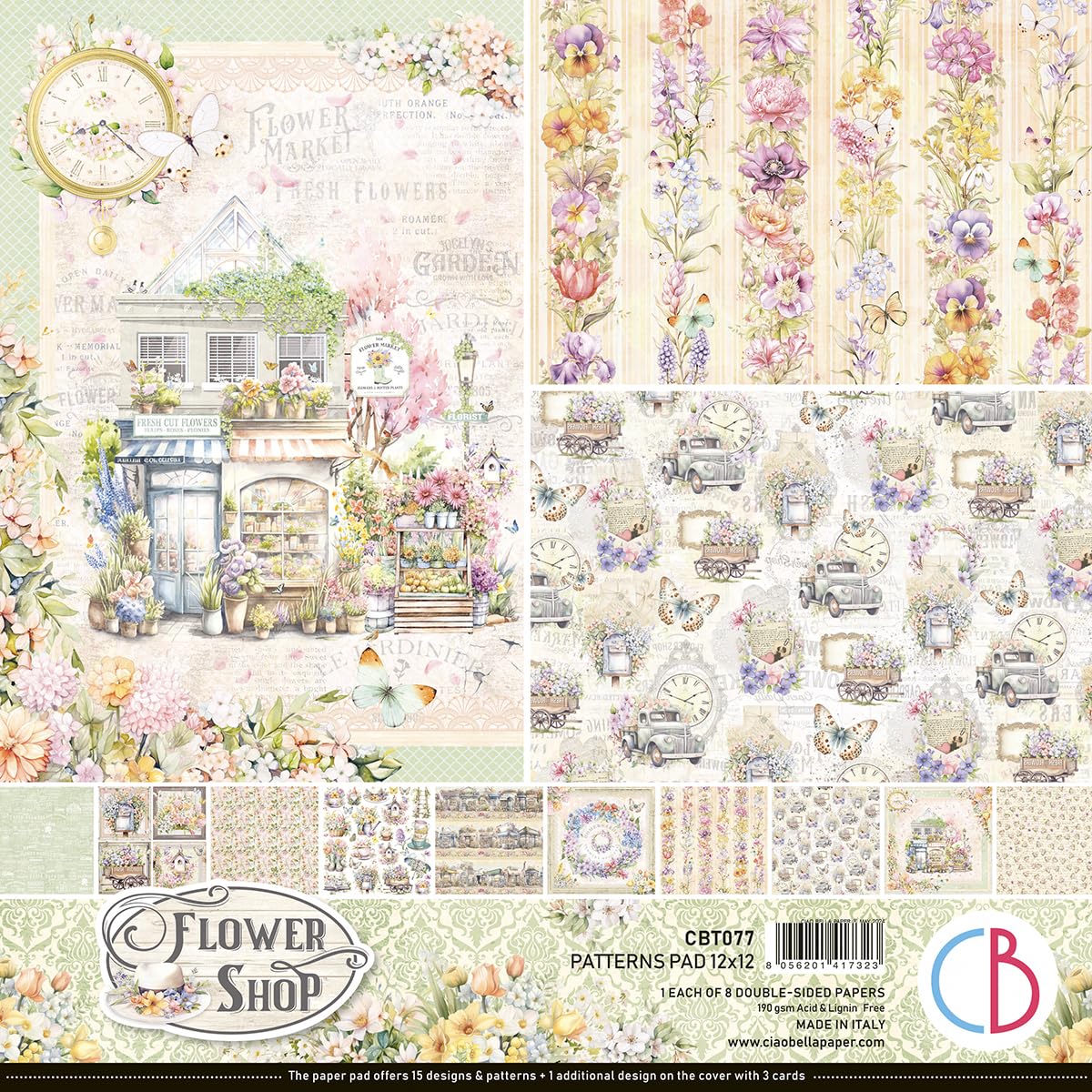 Ciao Bella Flower Shop 12"x12" Patterns Pad