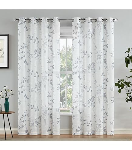 Dainty Home Beige Extra Wide Grommet Sheer Curtain - 55 in. W x 84 in. L MAL11084BE - The Home Depot