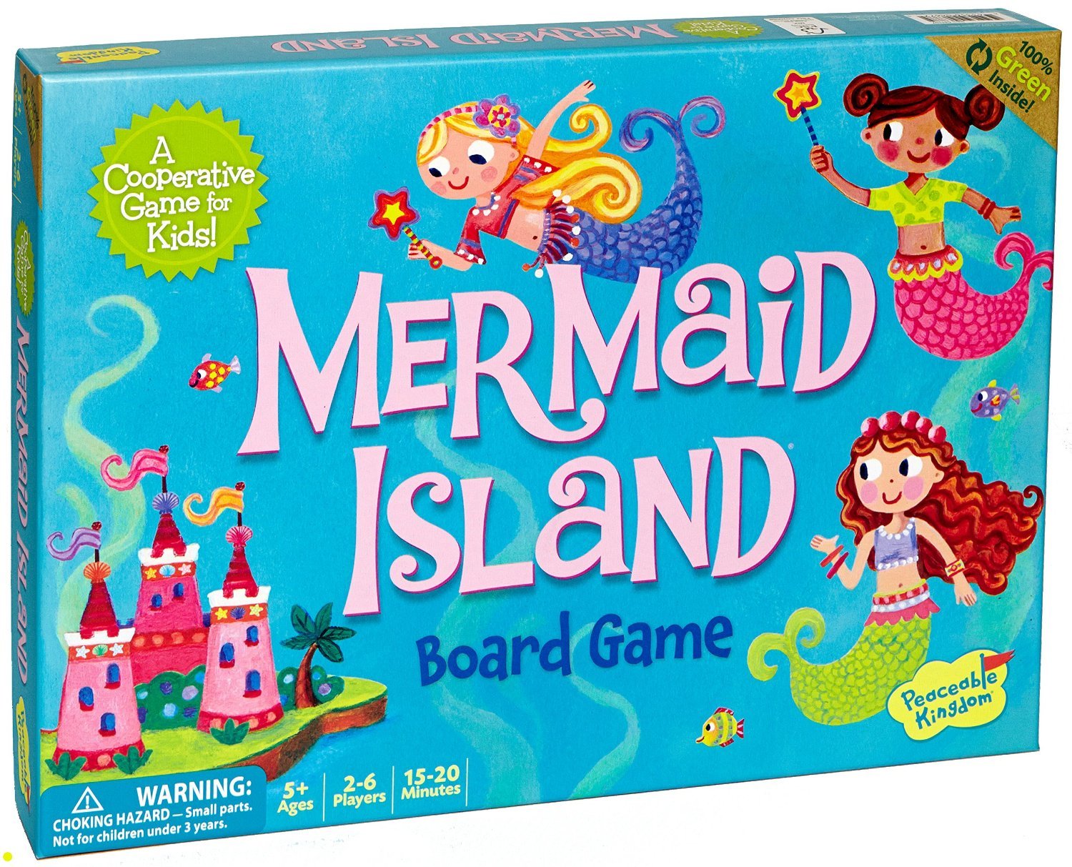 Peaceable Kingdom Mermaid Island Award Winning Cooperative Game of Adventure for Kids