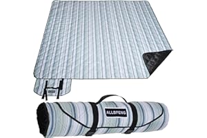 ALLBFENG Large Picnic Mat, Outdoor Camping Mat, Tent Mate. Easy to Carry and Store, Water-Resistant, Dust-Proof Sand-Proof, Machine Washable. Thickened. For Picnics, Lawns, Concerts, Outdoor Adventures.