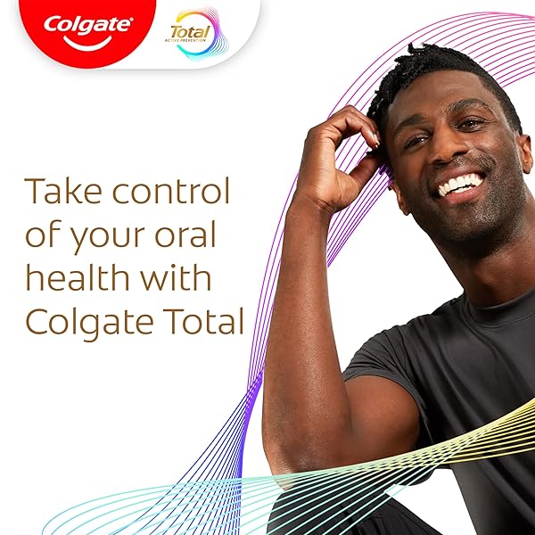 COLGATE TOTAL WHITENING TOOTHPASTE, MINT TOOTHPASTE, 5.1 OZ TUBE, 2 PACK