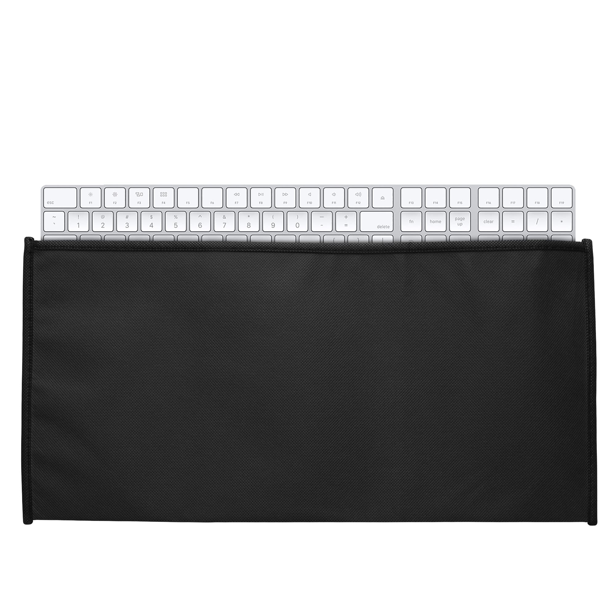 kwmobile Dust Cover Compatible with Universal Keyboard (M) - Computer Keyboard Protector Fabric Case - Black