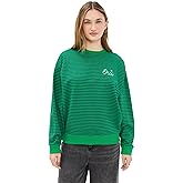Clare V. Women's Oversized Striped Sweatshirt