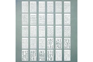 YOUYIDUN 30 Pcs Letter Stencils Templates for Painting, Letter and Number Drawing Painting Stencils Templates, Cursive Lettering Stencils for Scrapbooking, Craft Projects