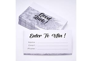 CLEVER SIGNS Raffle Tickets, 200-Pack, Enter to Win Cards, 3.5" x 2", Entry Form Cards for Contests, Auction Tickets for Ruffle, Raffle Tickets for Events
