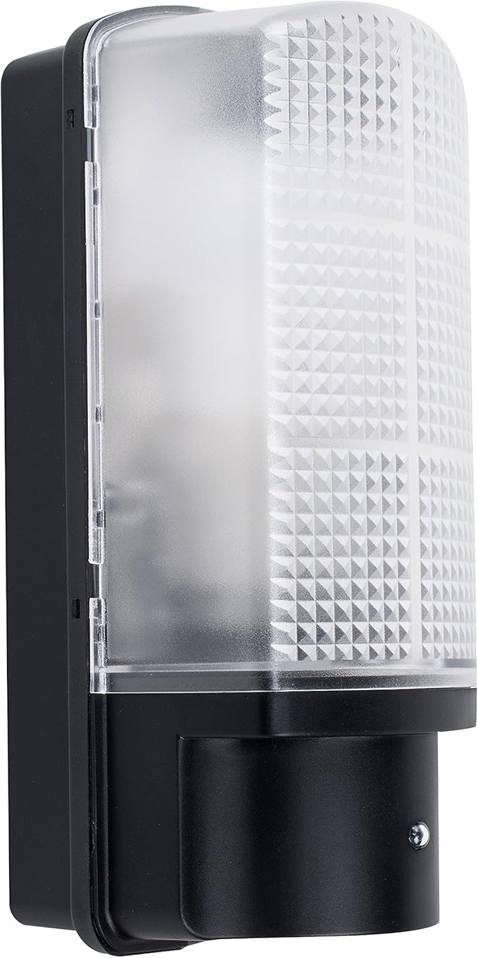 Modern Outdoor Heavy Duty Black Plastic IP44 Rated Dusk to Dawn