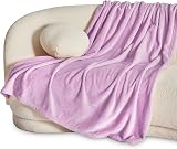 Bedsure Fleece Throw Blanket 130x150 cm Soft Purple 100% Microfibre view 2