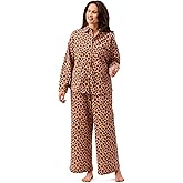 Martha Stewart Women’s Flannel Pajama Set | Classic 2-Piece 100% Cotton Sleepwear | Long Sleeve