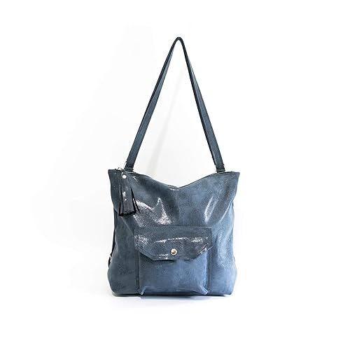 amazon navy leather handbags